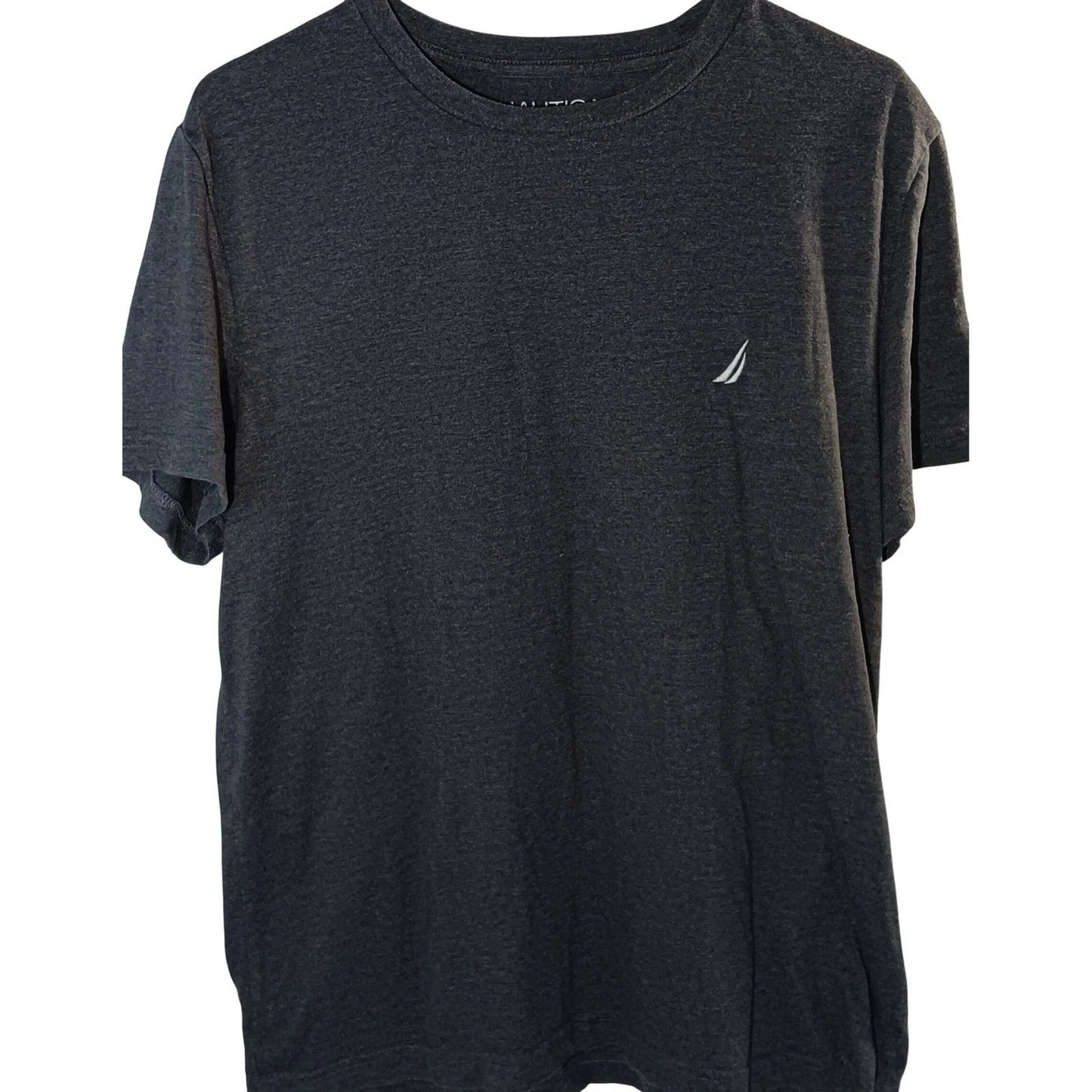Nautica Mens Gray Heathered Short Sleeve T-Shirt Casual Minimalist Everyday