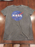 NASA Space Exploration Graphic T-shirt Men's Medium Gray