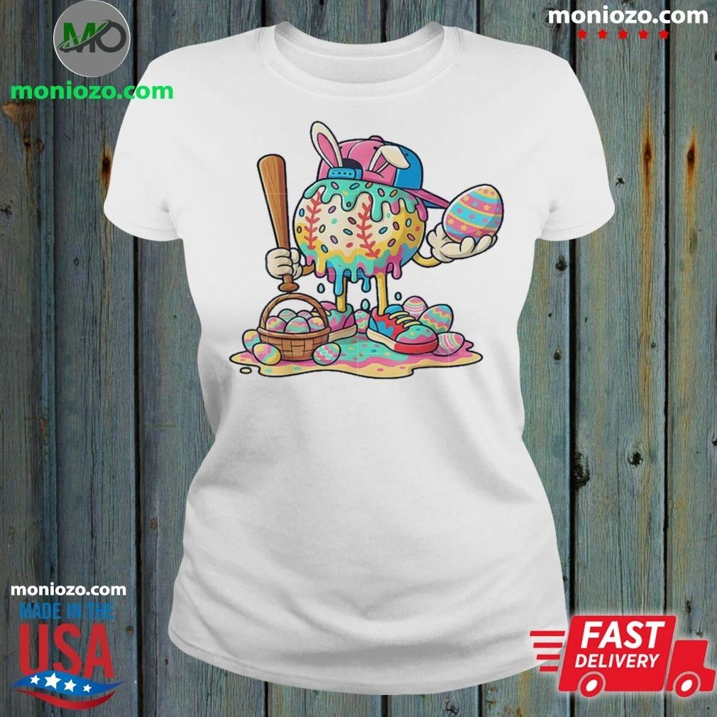 Original Easter Baseball Drip Ice Cream Shirt