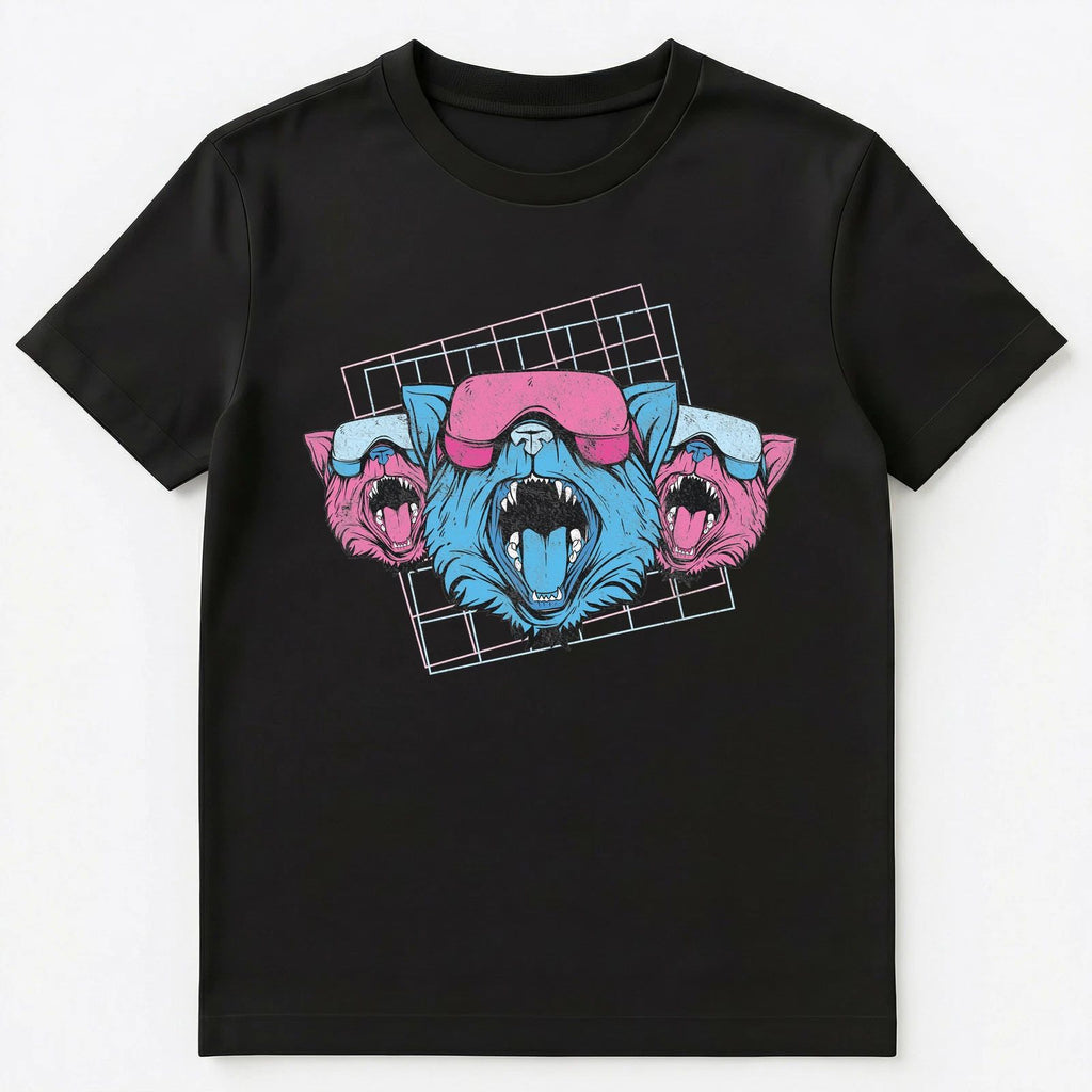 Aesthetic Vaporwave Screaming And Singing Cats Unisex T-Shirt