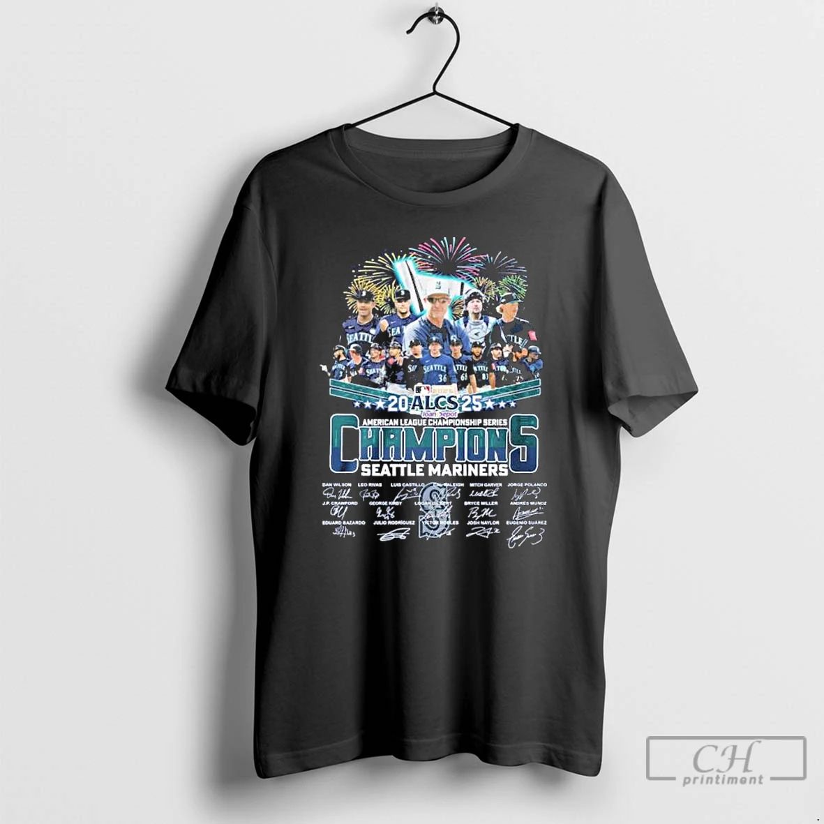 Classic Seattle Mariners Alcs 2025 American League Championship Series Champions Signatures T Shirts