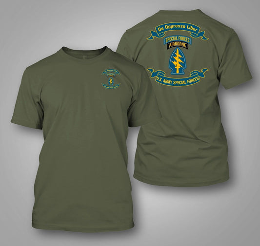 U.S. Army Special Forces Green Berets SFG  - Custom front and back t-shirt tee