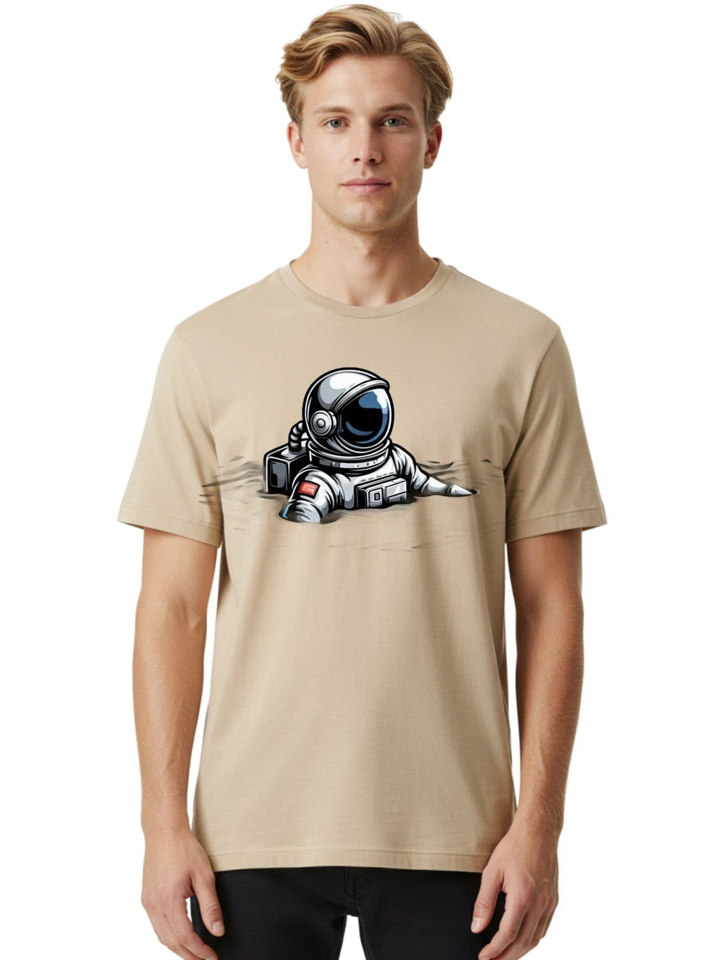 Astronaut-2 Mens Graphic Tee, 100% Cotton, Casual Summer Wear