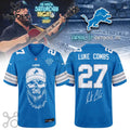 Detroit Lions Luke Combs 2027 Tour Blue Football Jersey