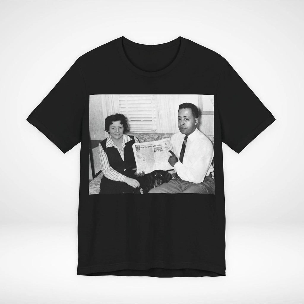 Barney Betty Hill UFO UAP Alien Case Graphic Tee Black S-5XL