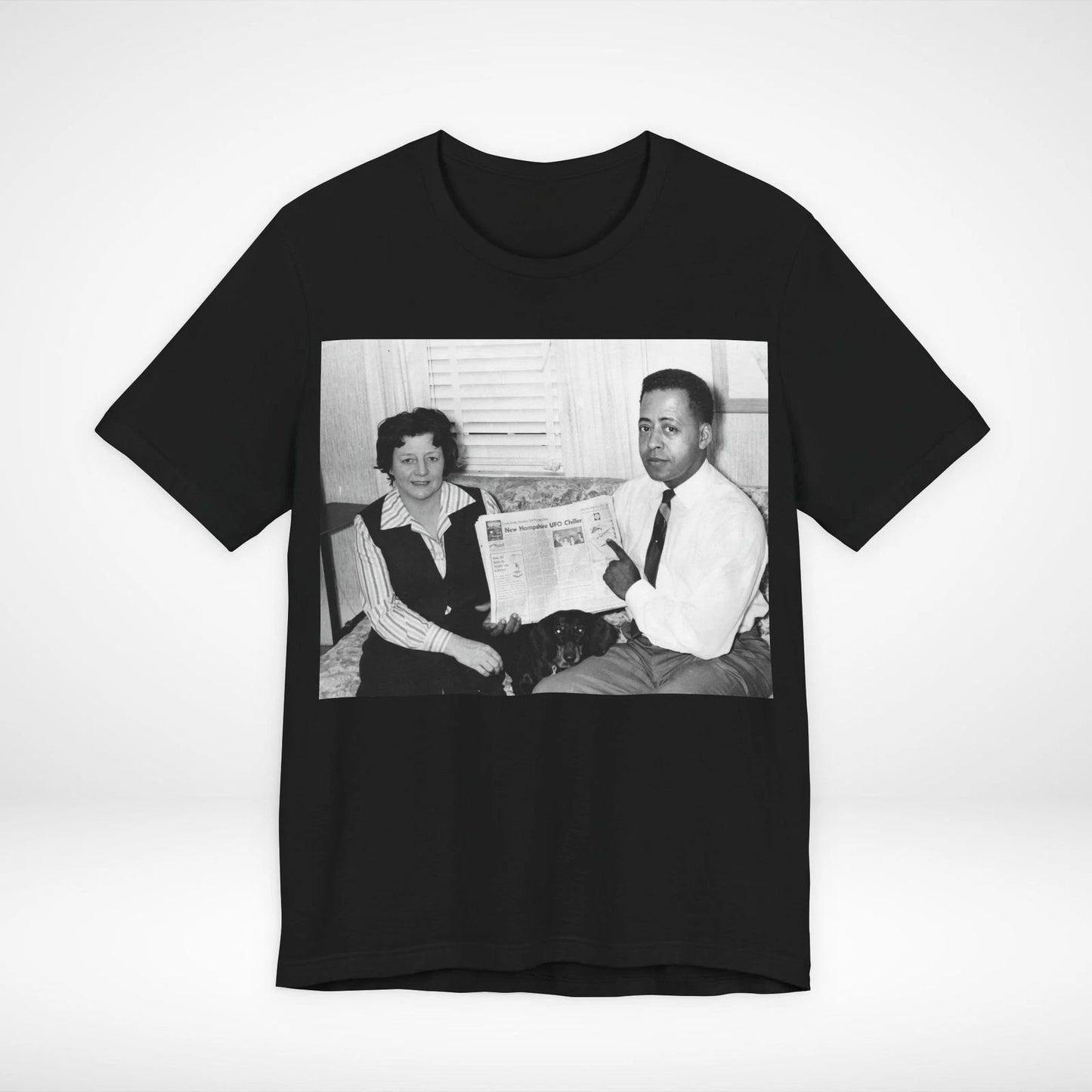 Barney Betty Hill UFO UAP Alien Case Graphic Tee Black S-5XL