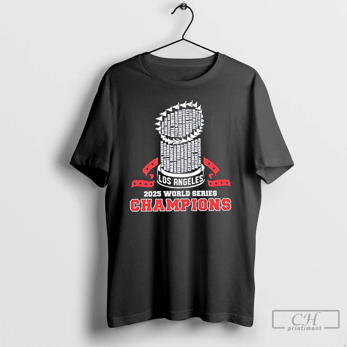 Classic La Baseball Champions Player Name Trophy T Shirts