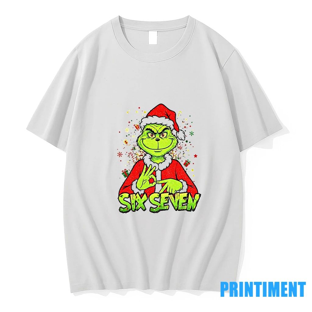 Christmas Grinch Santa Six Seven 6 7 Meme Tshirts Sweater