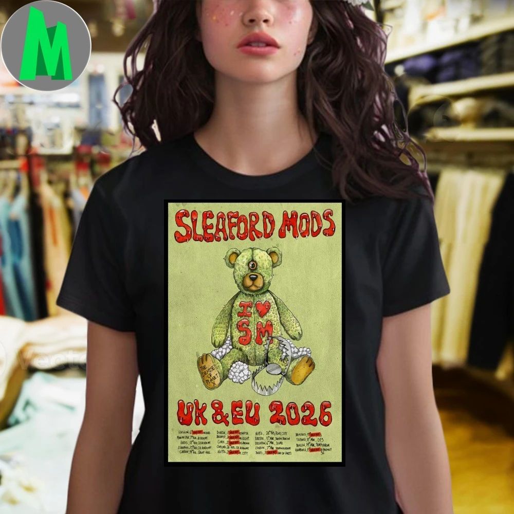 Sleaford Mods Uk-eu Tour 2026 Poster T-shirt