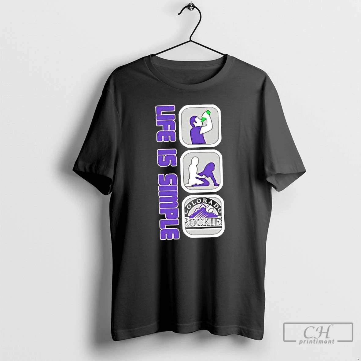 Classic Colorado Rockies Baseball Life Is Simple T Shirts