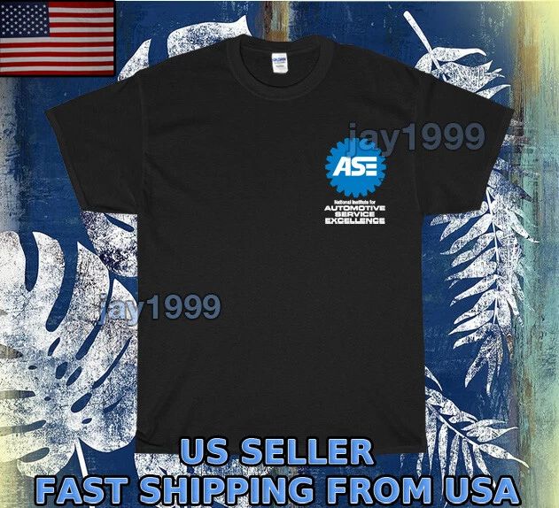 NEW SHIRT ASE AUTOMOTIVE SERVICE LOGO UNISEX T-SHIRT FUNNY MEN'S SIZE S-5XL