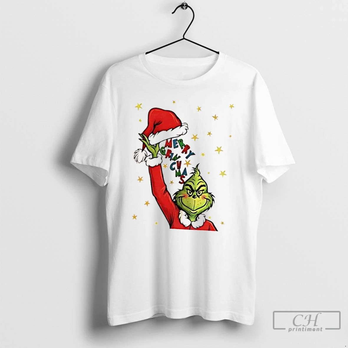 Classic Grinch Santa Hat Merry Grinchmas Merry Christmas T Shirts