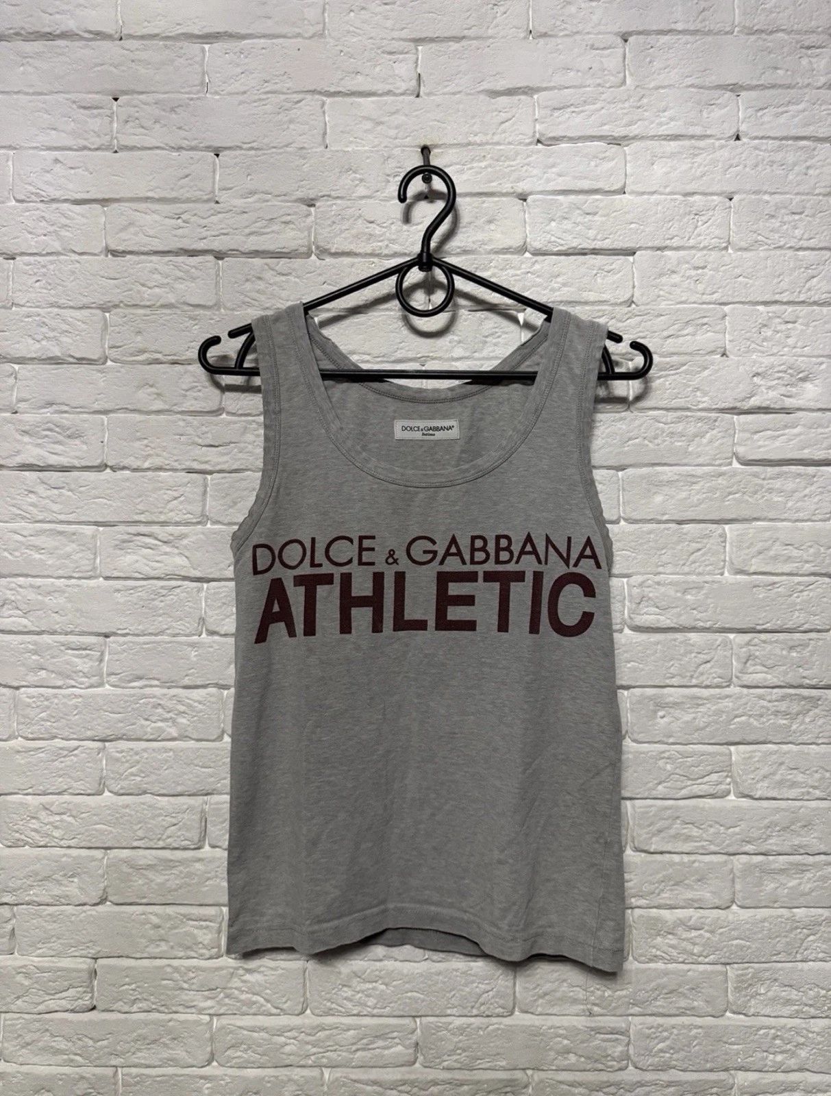 Dolce & Gabbana Athletic Huge Logo Men`s Tank Sz S