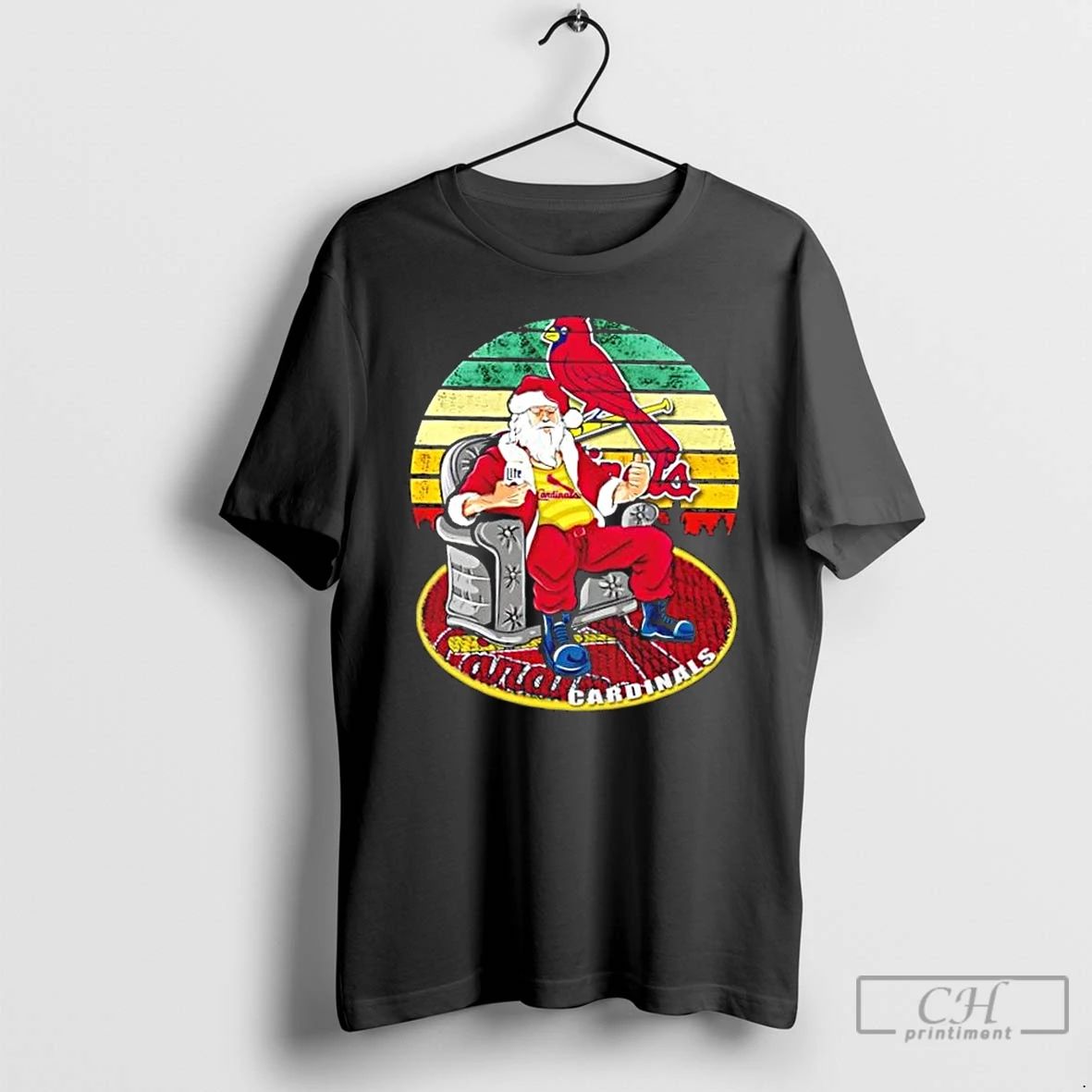 Classic St Louis Cardinals X Santa Claus Christmas Vintage T Shirts