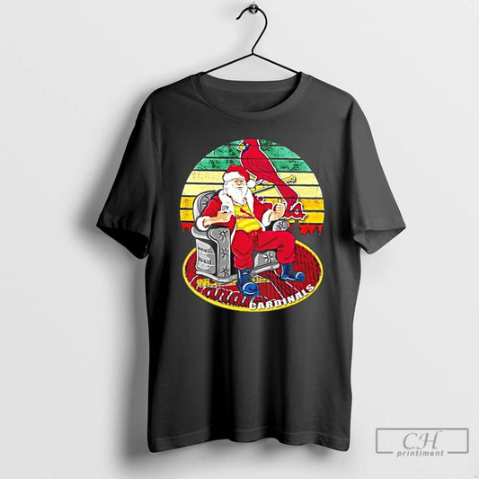 Classic St Louis Cardinals X Santa Claus Christmas Vintage T Shirts