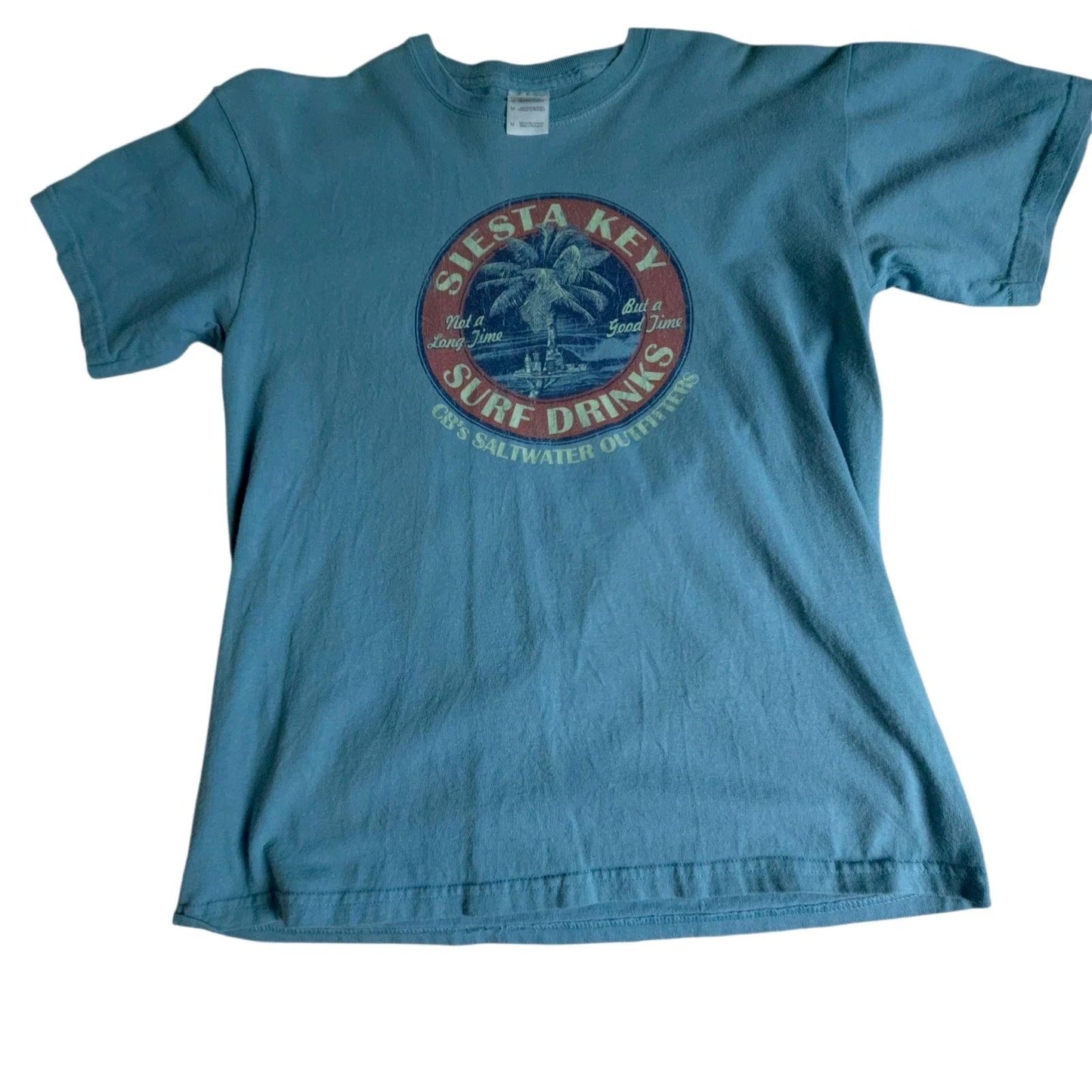 Gildian Size Medium Unisex Surf Shop Tee Shirt Teal