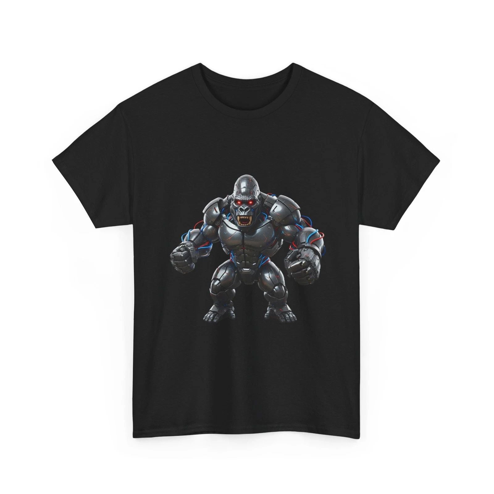 Armored Cyber Gorilla Robot T-Shirt | Sci-Fi Gorilla Graphic, Cool Gift T-Shirt