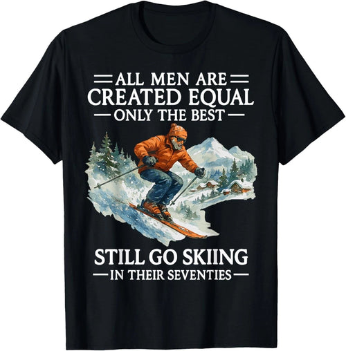 70th Birthday Skier Gifts Man 70 Years Old Skiing Lover T-Shirt unisex T-Shirt