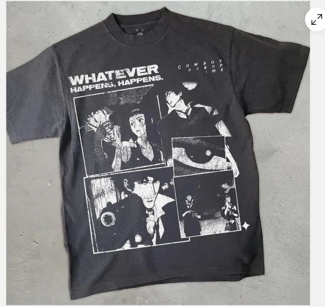 Cowboy Bebop Manga Anime black color tee shirt reprint