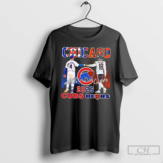 Classic 2025 Chicago Sports Crow Armstrong Cubs X Williams Bears Skyline T Shirts