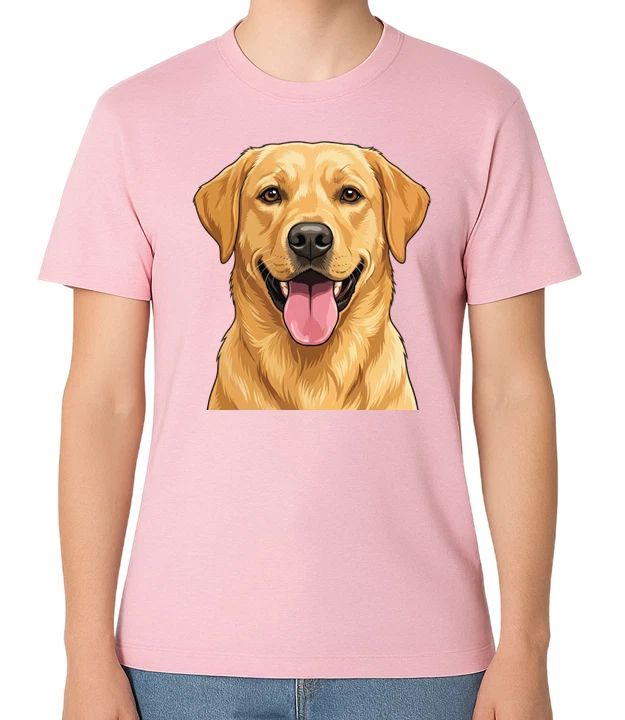 Golden Retriever Dog Face T-Shirt Happy Retriever Pet Lover Unisex Tee