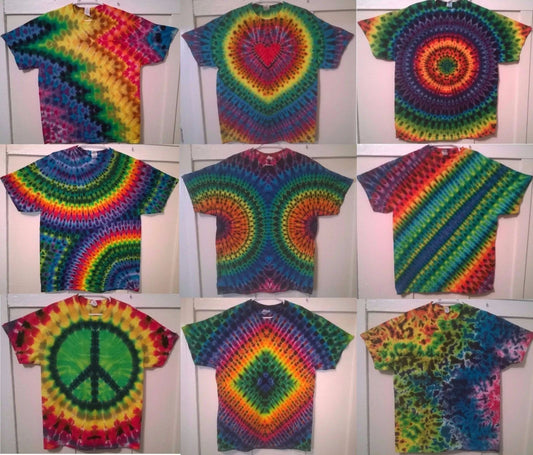 New Tie Dye XL Short Sleeve T-shirts 100% Cotton Gildan Grateful Dead