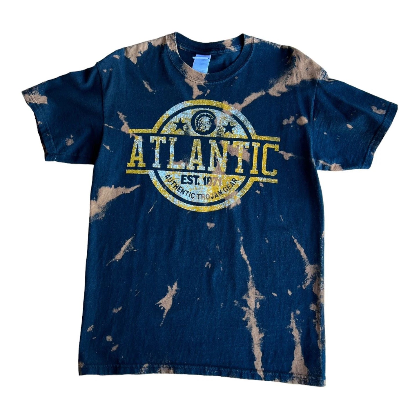 Atlantic Trojan Gear Custom Bleach Out T-Shirt Unisex Size Medium