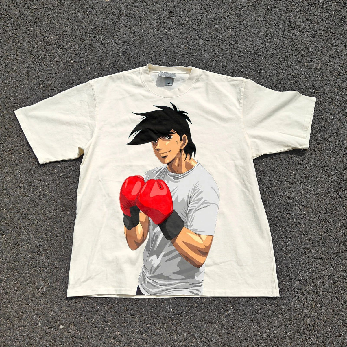 Ashita no Joe Tomorrow's Joe Yabuki Boxing Red Gloves Heavyweight T-Shirt 330gsm