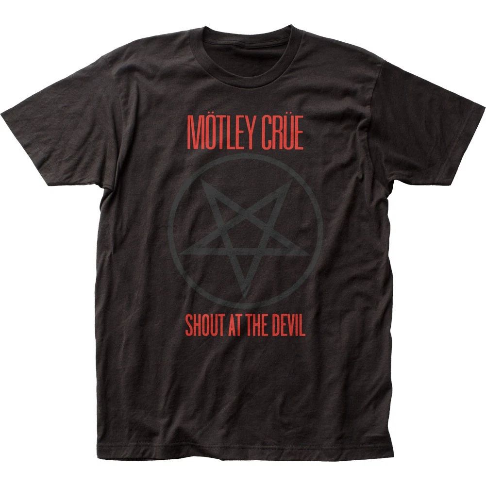 Motley Crue Shout At The Devil Mens T Shirt Music Classic Rock Band Tee Black