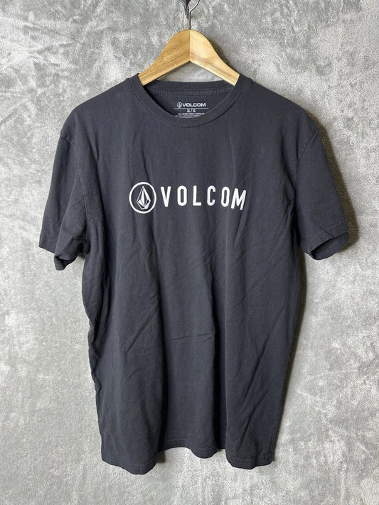 Volcom Shirt Mens Extra Large Black Short Sleeve Skater Diamond Stone Logo
