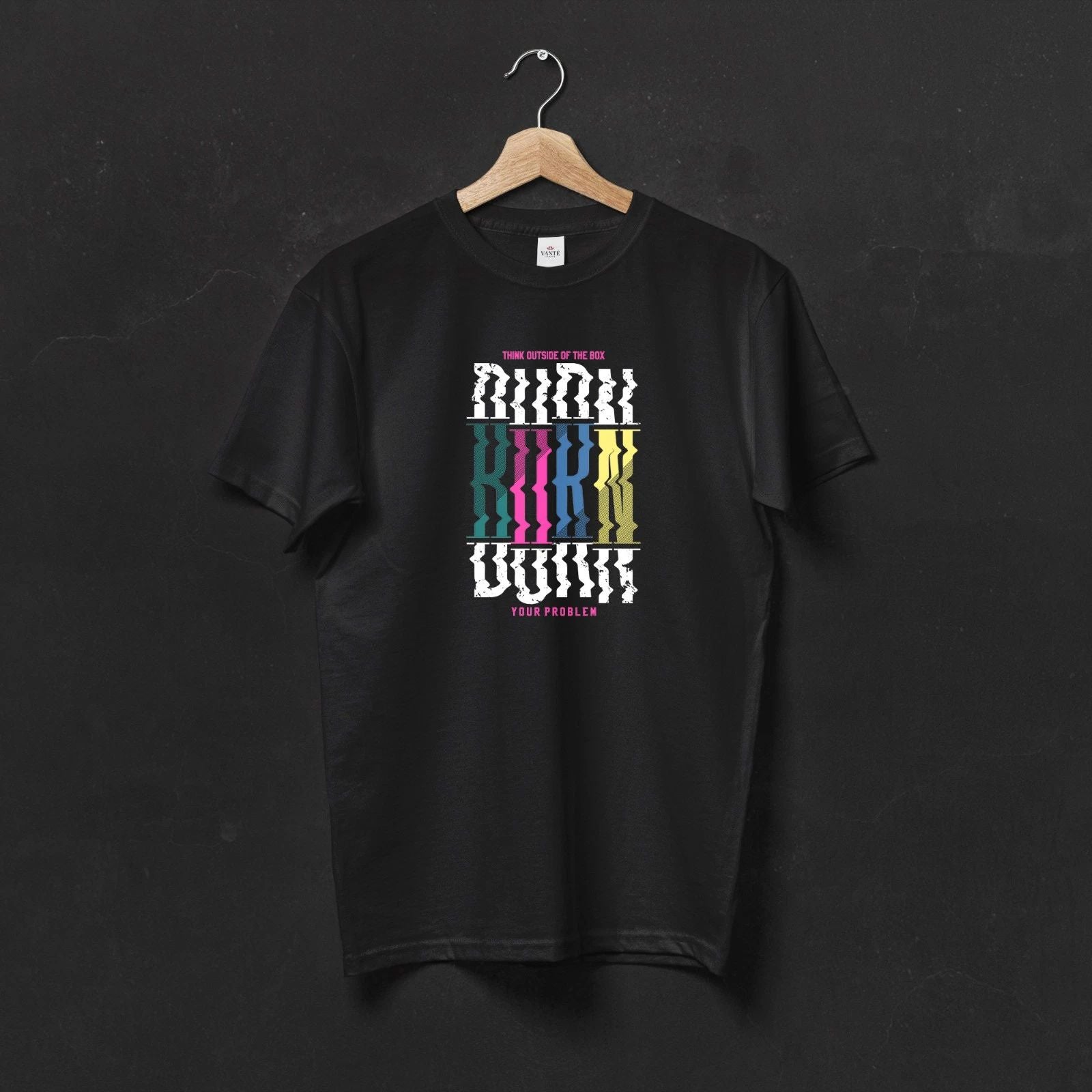 Think Outside The Box T-Shirt, Glitch Aesthetic Graphic Tee
