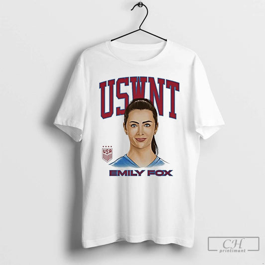 Classic Uswnt Emily Fox Player Portrait Art T Shirts