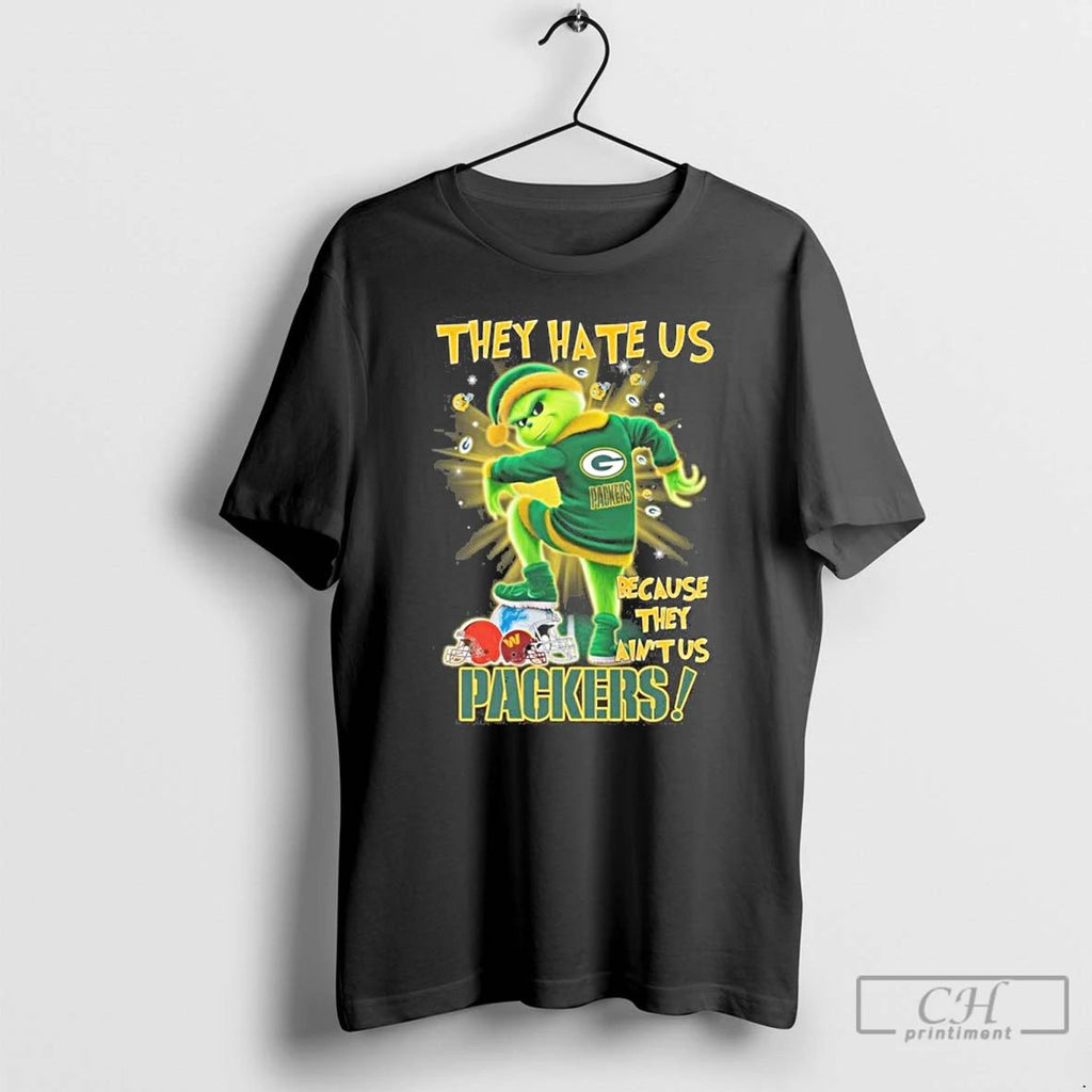 Classic They Hate Us Cause They Aint Us Grinch Green Bay Packers Stomp Nfc Teams