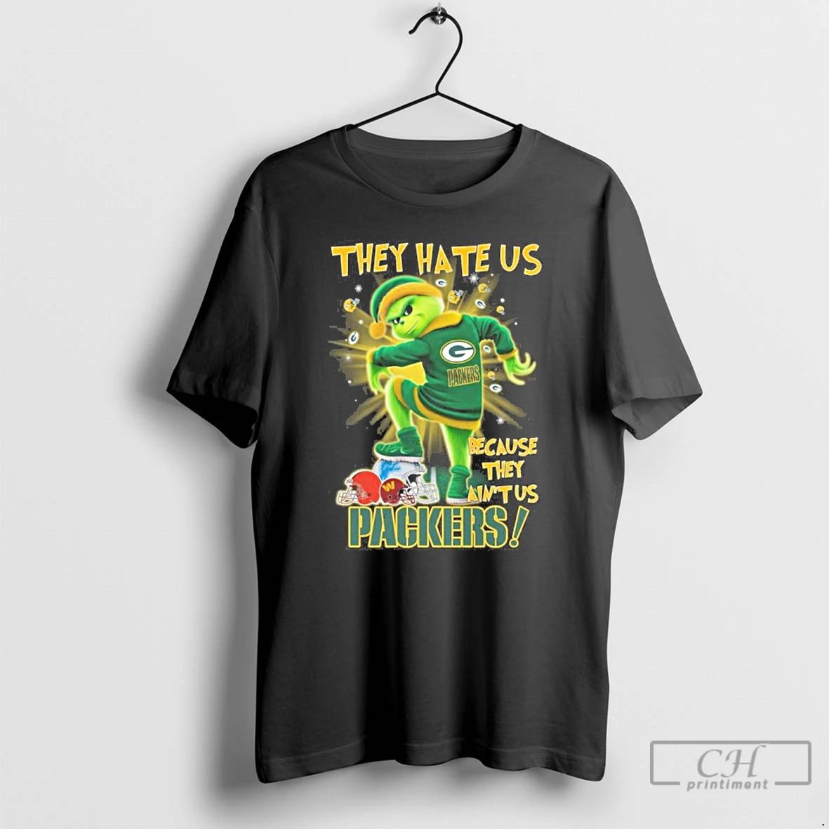 Classic They Hate Us Cause They Aint Us Grinch Green Bay Packers Stomp Nfc Teams