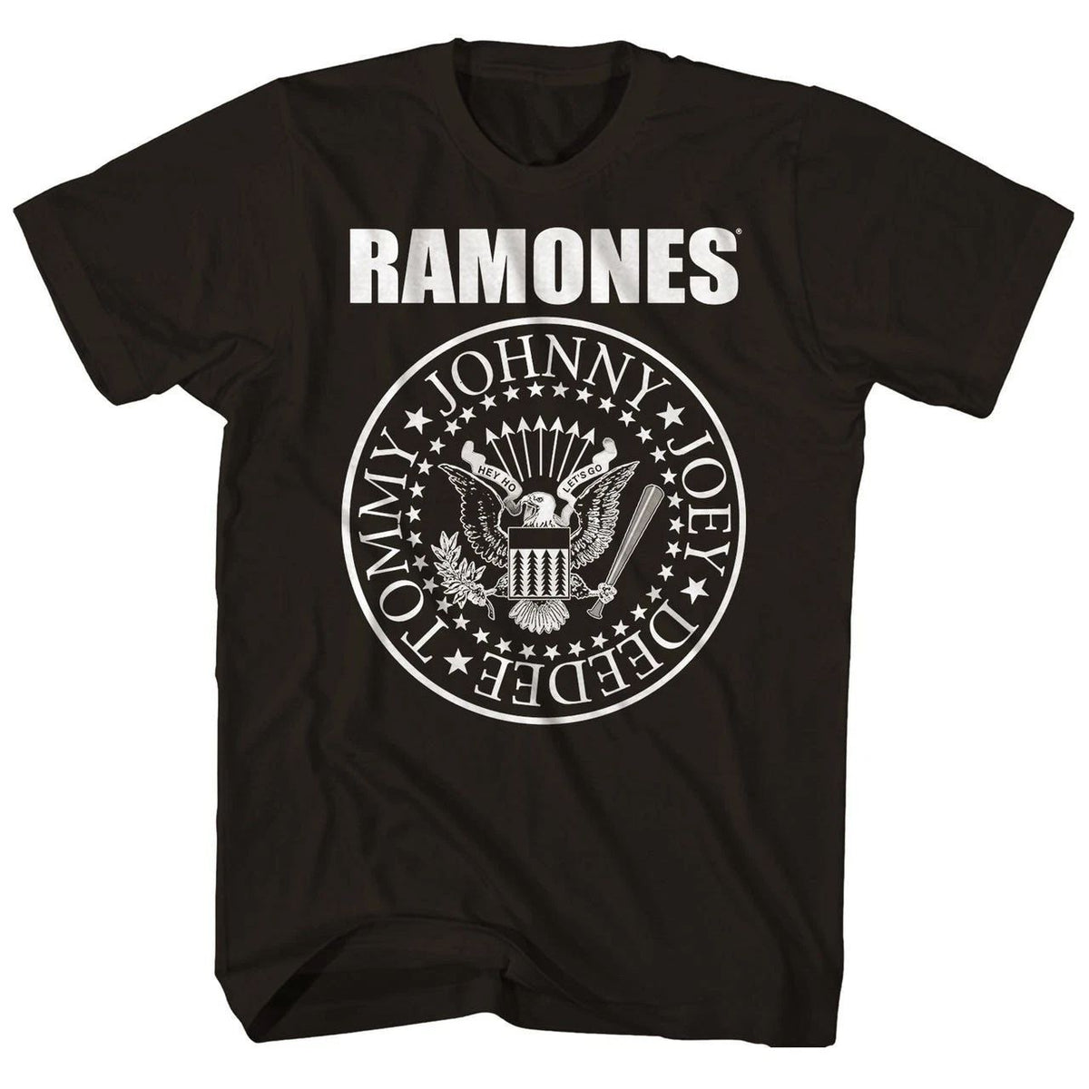 Ramones Seal Logo Mens T Shirt Music Classic Concert Rock Band Tee New Black