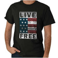 Boho American Pride USA Flag Patriotic Gift Womens or Mens Crewneck T Shirt Tee