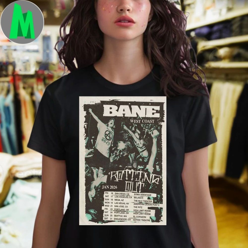 Original BANE 2026 West Coast Tour Poster Shirt