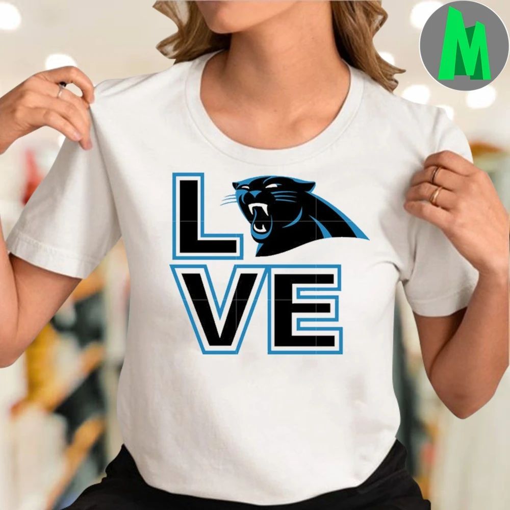 Love carolina panthers logo team shirt