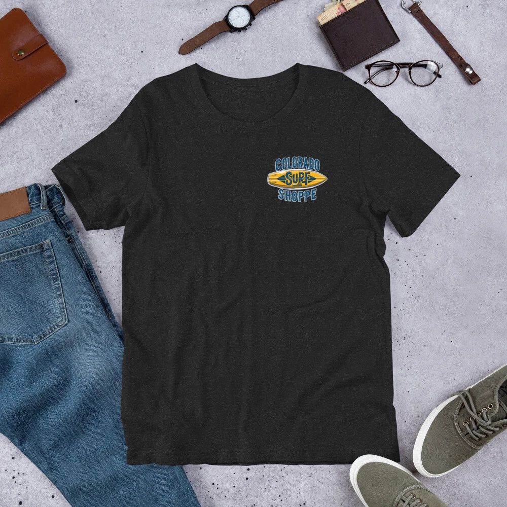 Colorado Surf Shoppe Small Chest Logo - Unisex Bella + Canva t-shirt