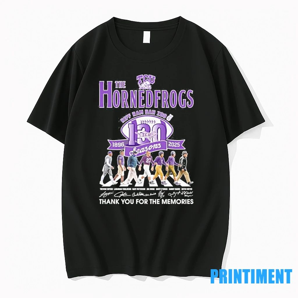 The Tcu Horned Frogs Abbey Road Riff Ram Bah Zoo 130 Seasons Tshirts Sweater