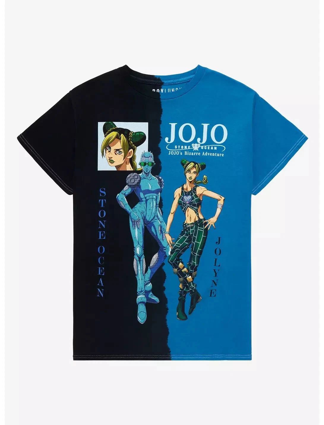JoJo’s Bizarre Adventure Mens Jolyne & Stone Free Split Dye T-Shirt New M, 2XL