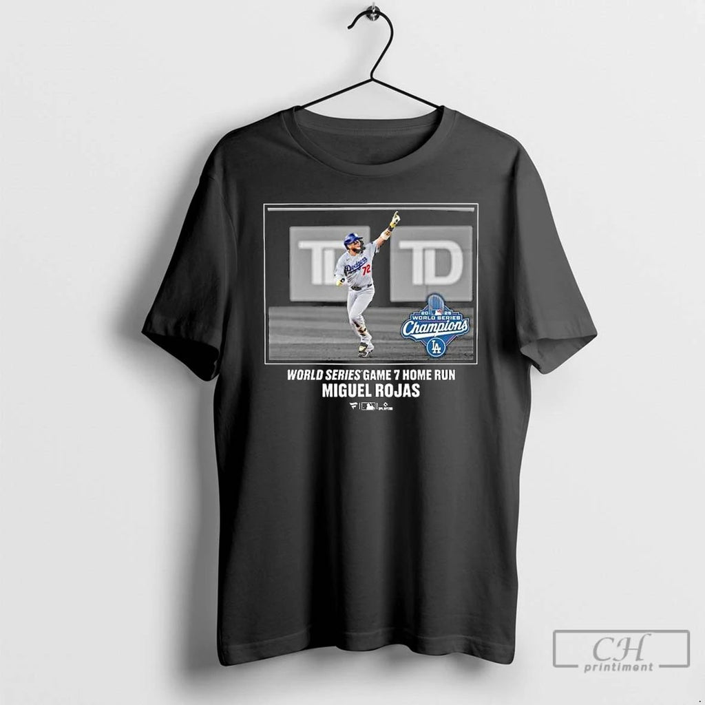 Premium Los Angeles Dodgers Miguel Rojas 2025 World Series Champions Moment Long Sleve T Shirts