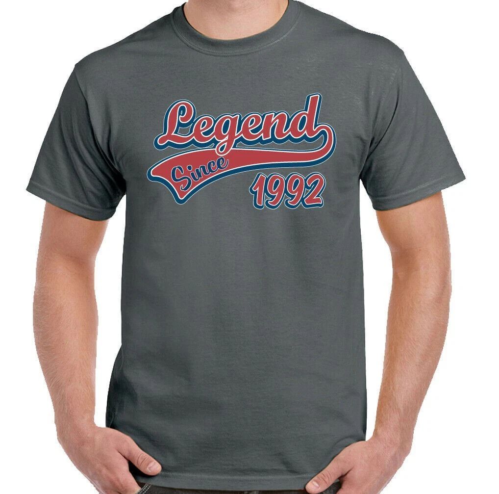 34th Birthday T-Shirt 1992 Mens Funny 34 Year old Legend Since
