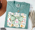 Coquette Bow Wildflowers Comfort Tee Aesthetic Floral Nature Gift