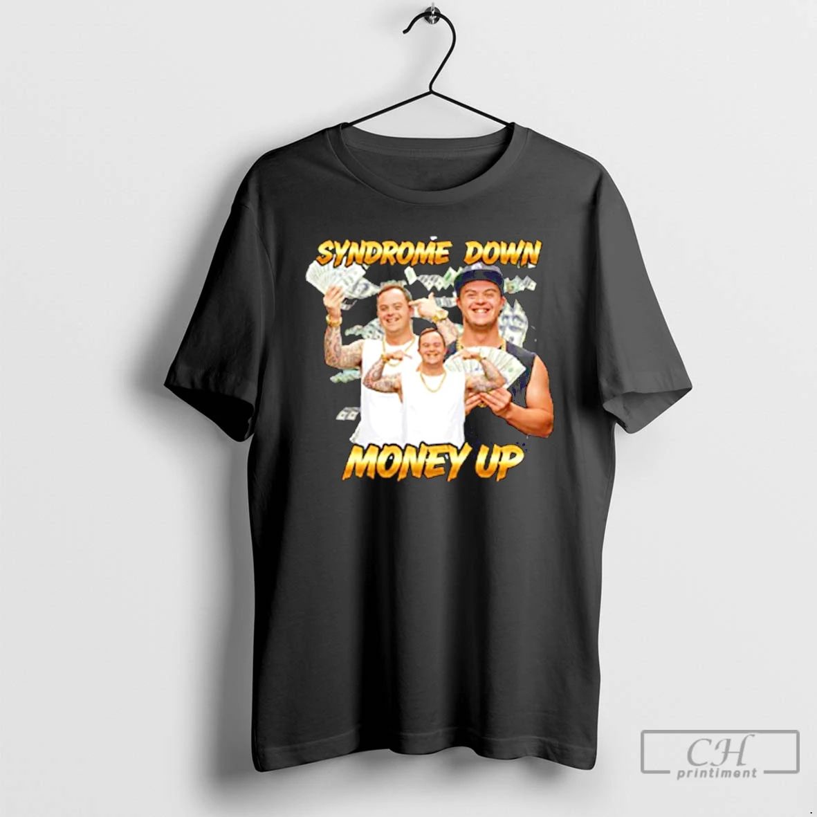 Classic Syndrome Down Money Up Graphic T Shirts