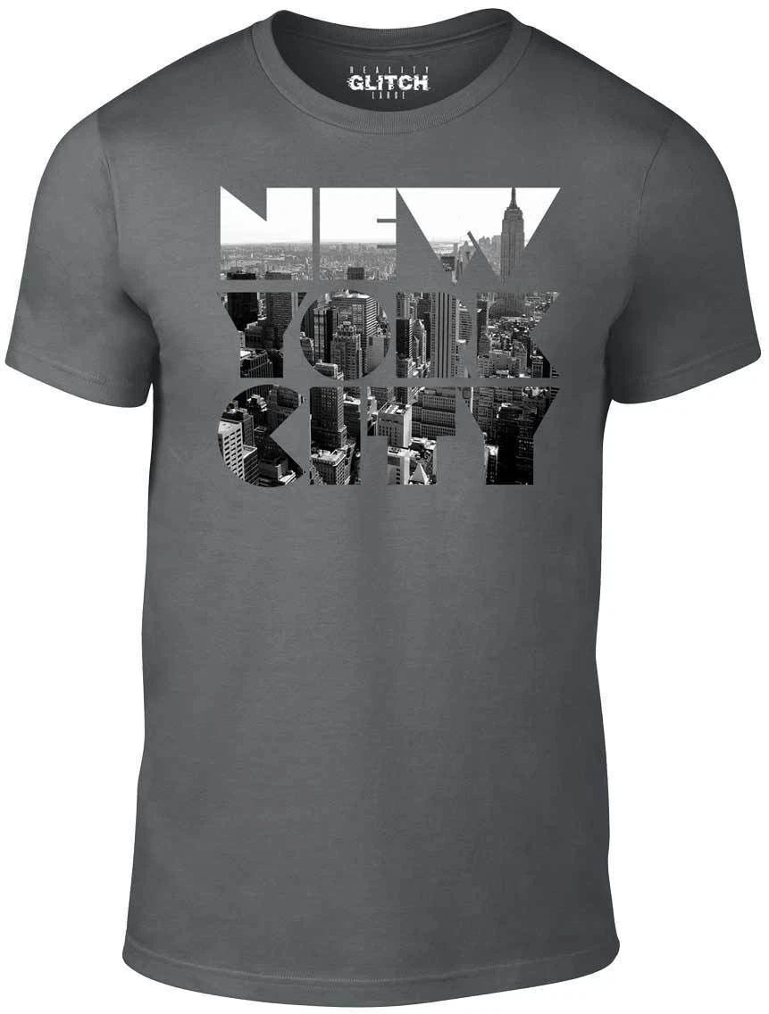 New York City T-Shirt - Mens NY Skyline Classic Summer Retro Fashion T Shirt NYC