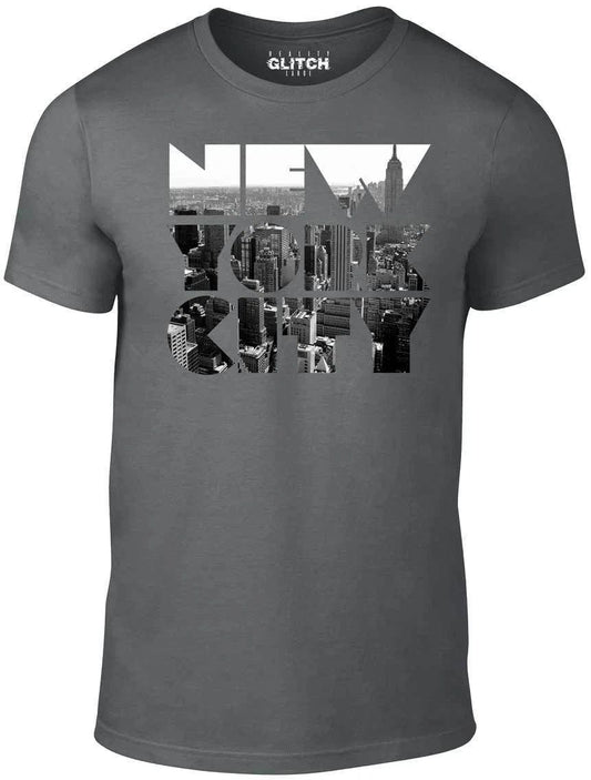 New York City T-Shirt - Mens NY Skyline Classic Summer Retro Fashion T Shirt NYC