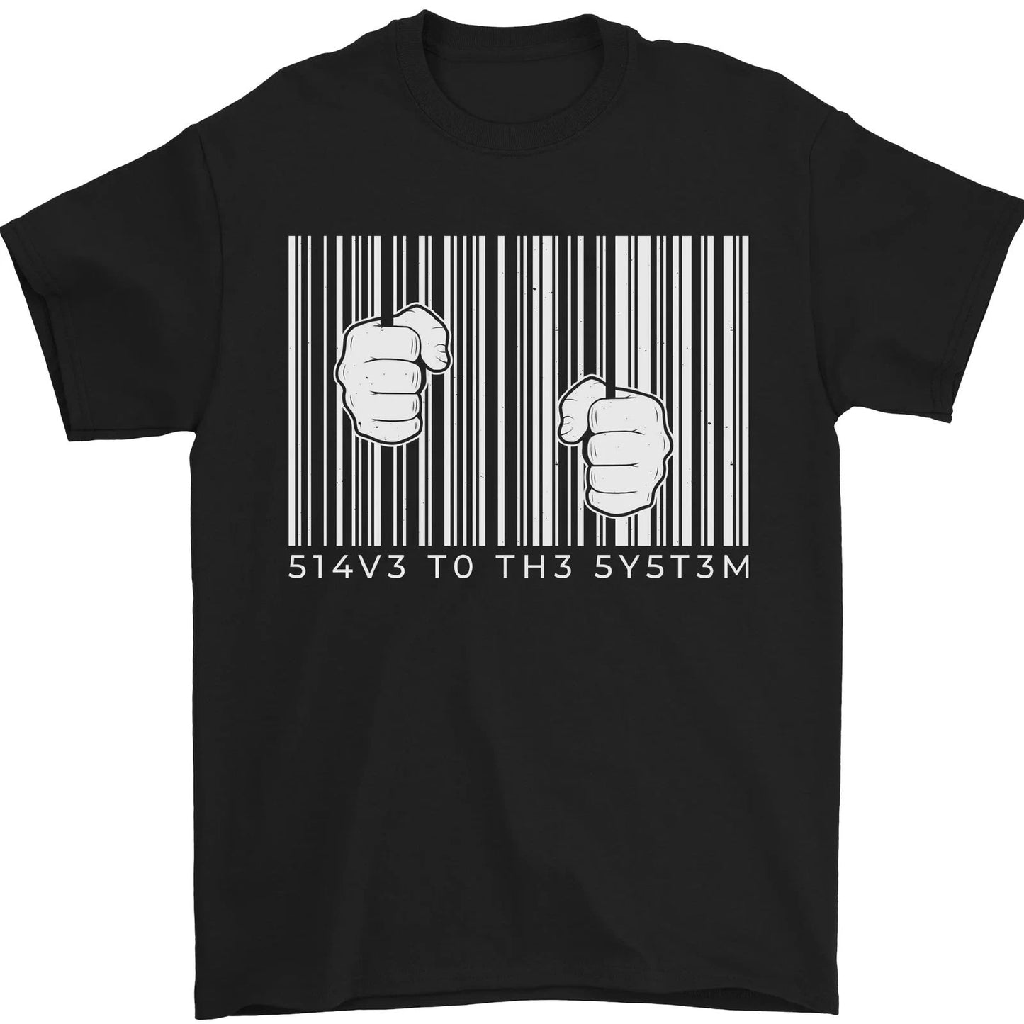 Slave to the System Anti Capitalism Mens T-Shirt 100% Cotton