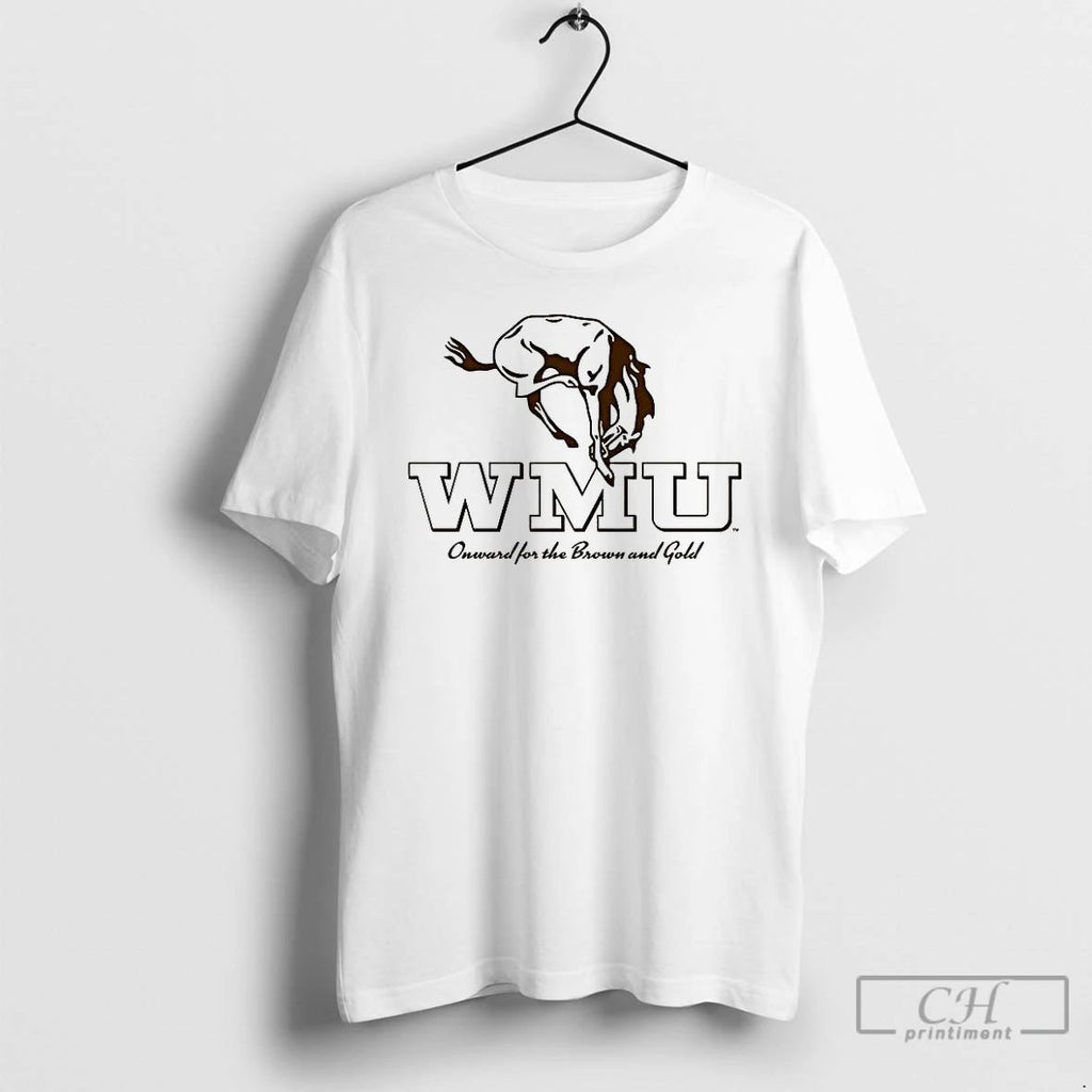 Classic Western Michigan University Onward For The Brown And Gold Vintage T Shirts