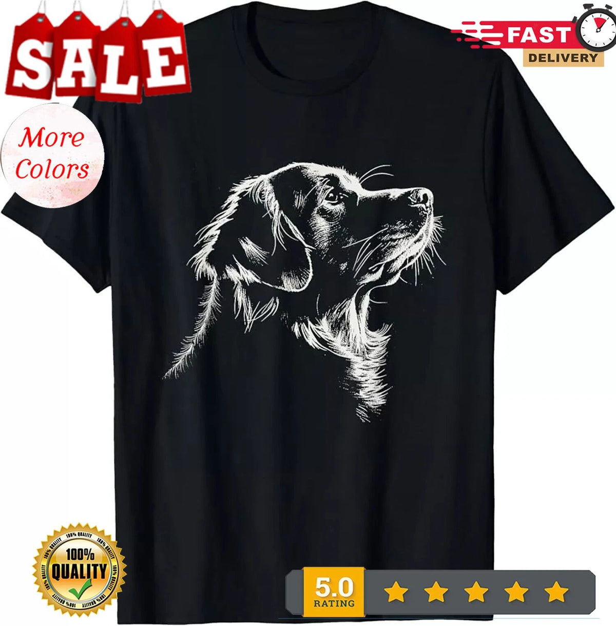 2026/Golden Retrievers Dog Portrait Adorable Pets Animal Lovers T-Shirt , Unisex
